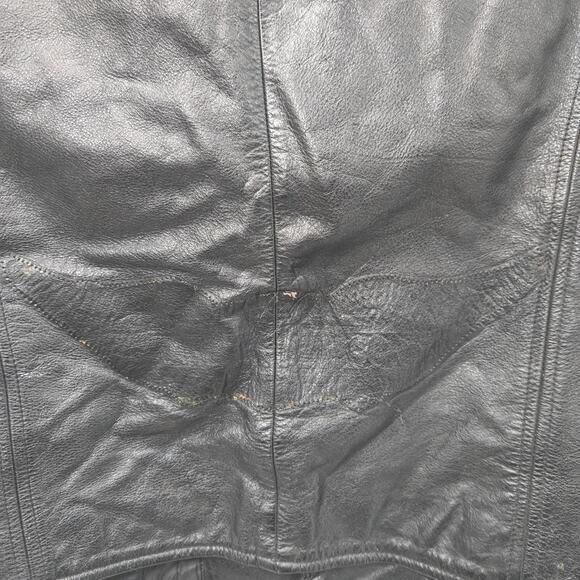 Wilsons Leather Black Button Down Vest Size Large - Picture 11 of 12